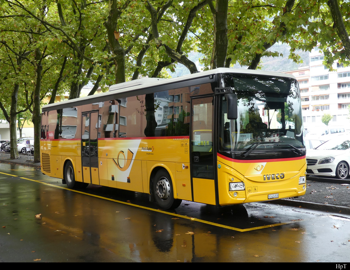 Postauto -  Iceco Irisbus Crossway  VS  424838 in Brig am 05.10.2021