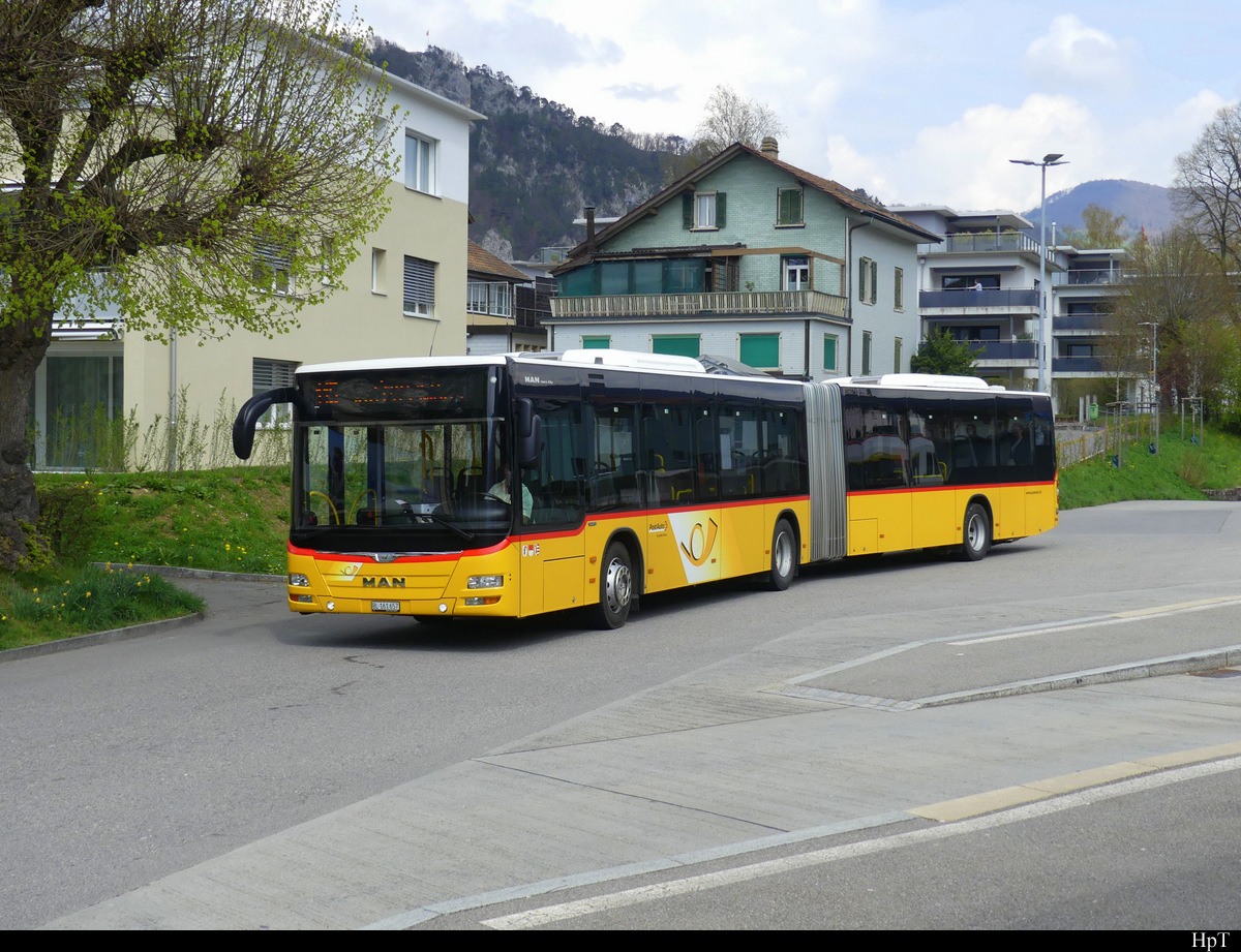 Postauto - MAN Lion`s City  BL  161657 in Balsthal am 15.04.2022