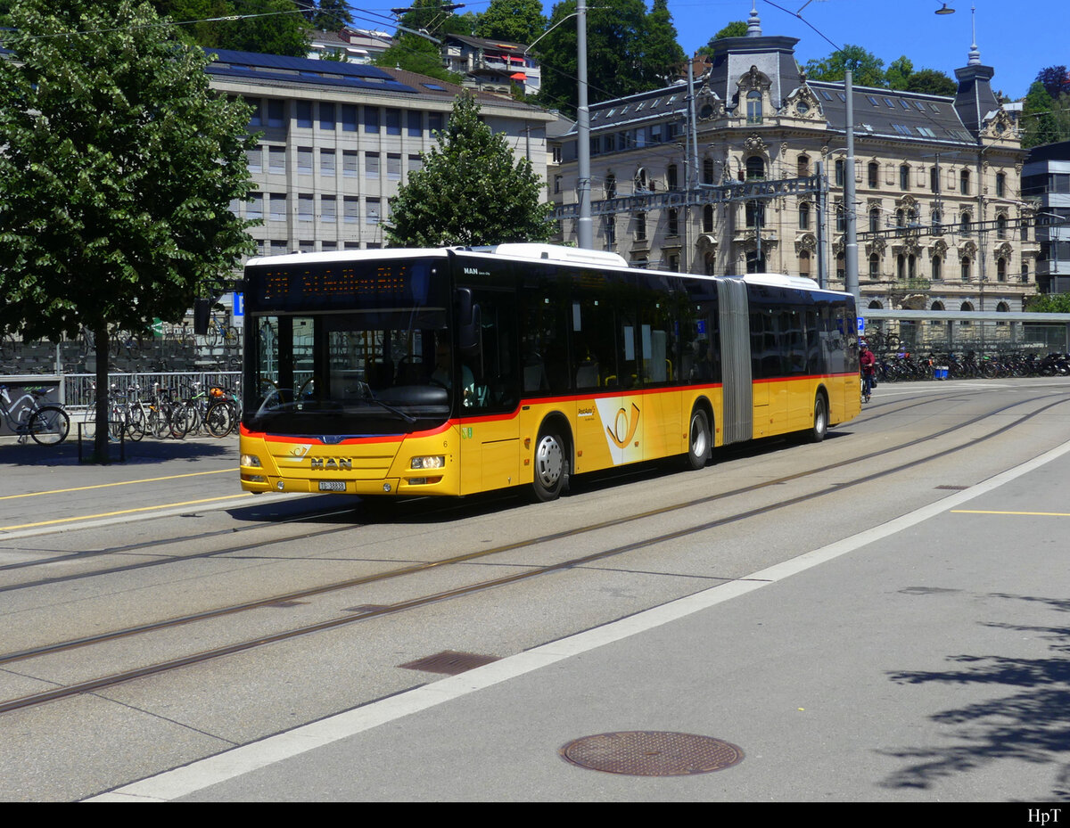 Postauto - MAN Lion`s City  TG  38838 unterwegs in St.Gallen am 12.06.2022