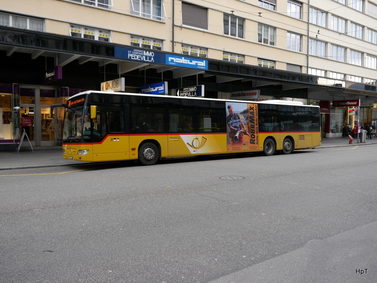 Postauto - Mercedes Citaro  BE  26613 unterwegs in Biel am 09.03.2018