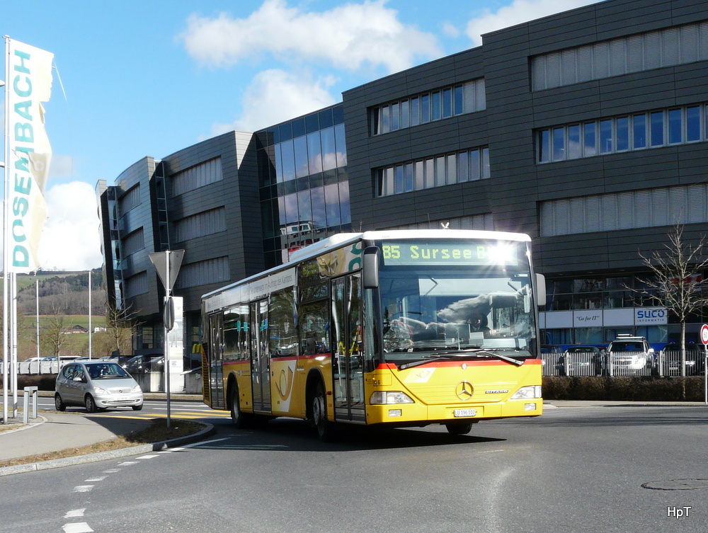 Postauto - Mercedes Citaro  LU  196102 unterwegs in Sursee am 22.02.2014