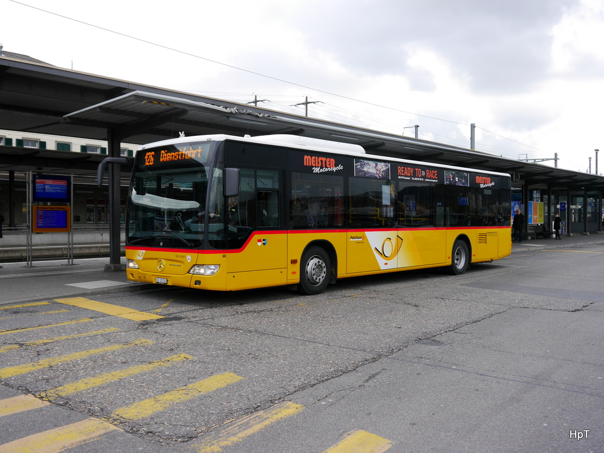 Postauto - Mercedes Citaro  SO 21724 bei den Bushaltestellen vor dem Bahnhof Olten am 03.02.2018