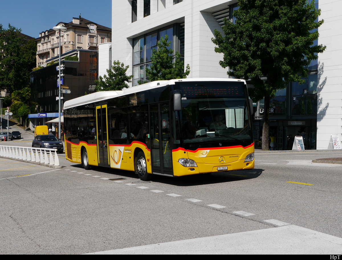 Postauto - Mercedes Citaro TI  7521 in Locarno am 31.07.2020