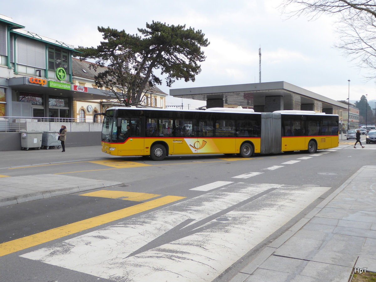 Postauto - Mercedes Citaro  VD  380069 in Yverdon les Bains am 18.02.2016