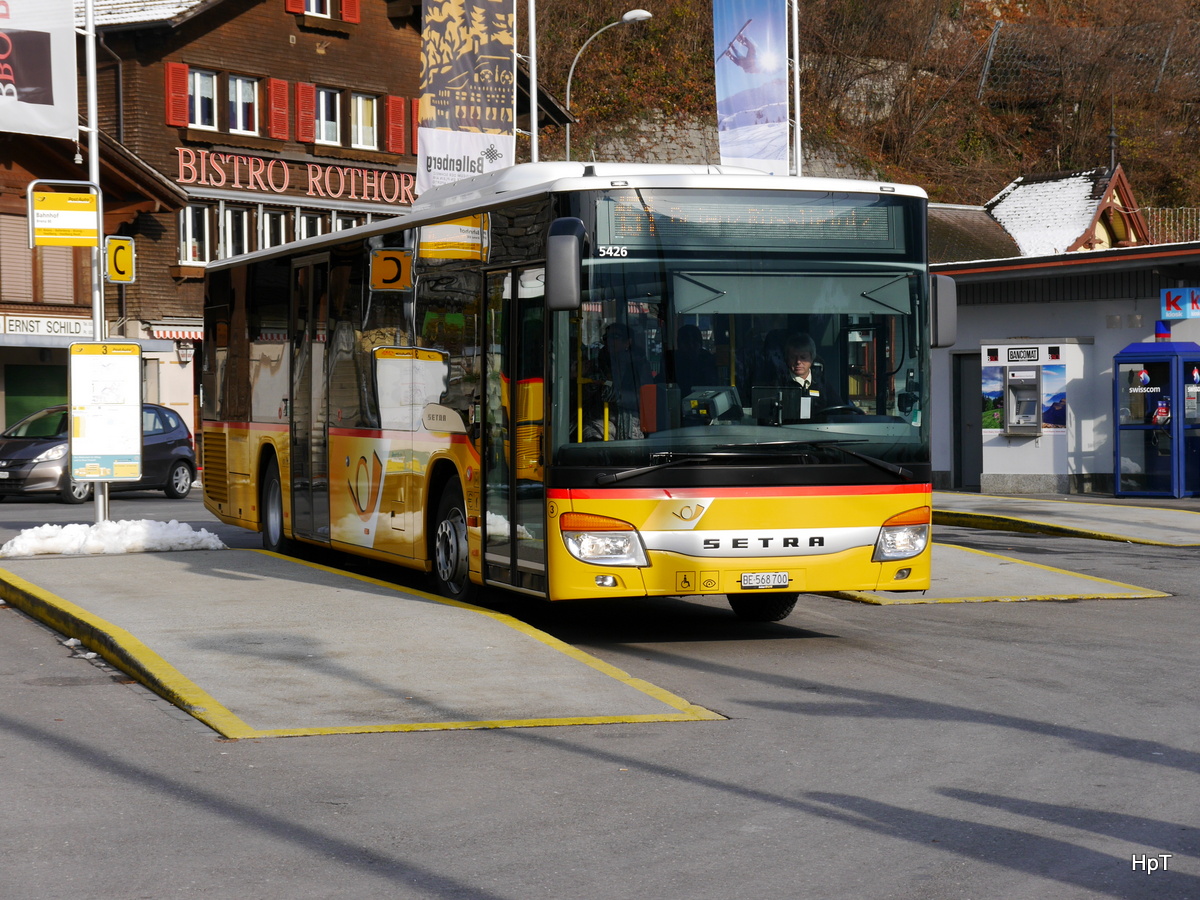 Postauto - Setra S 415NF  BE  568700 in Brienz am 02.12.2017