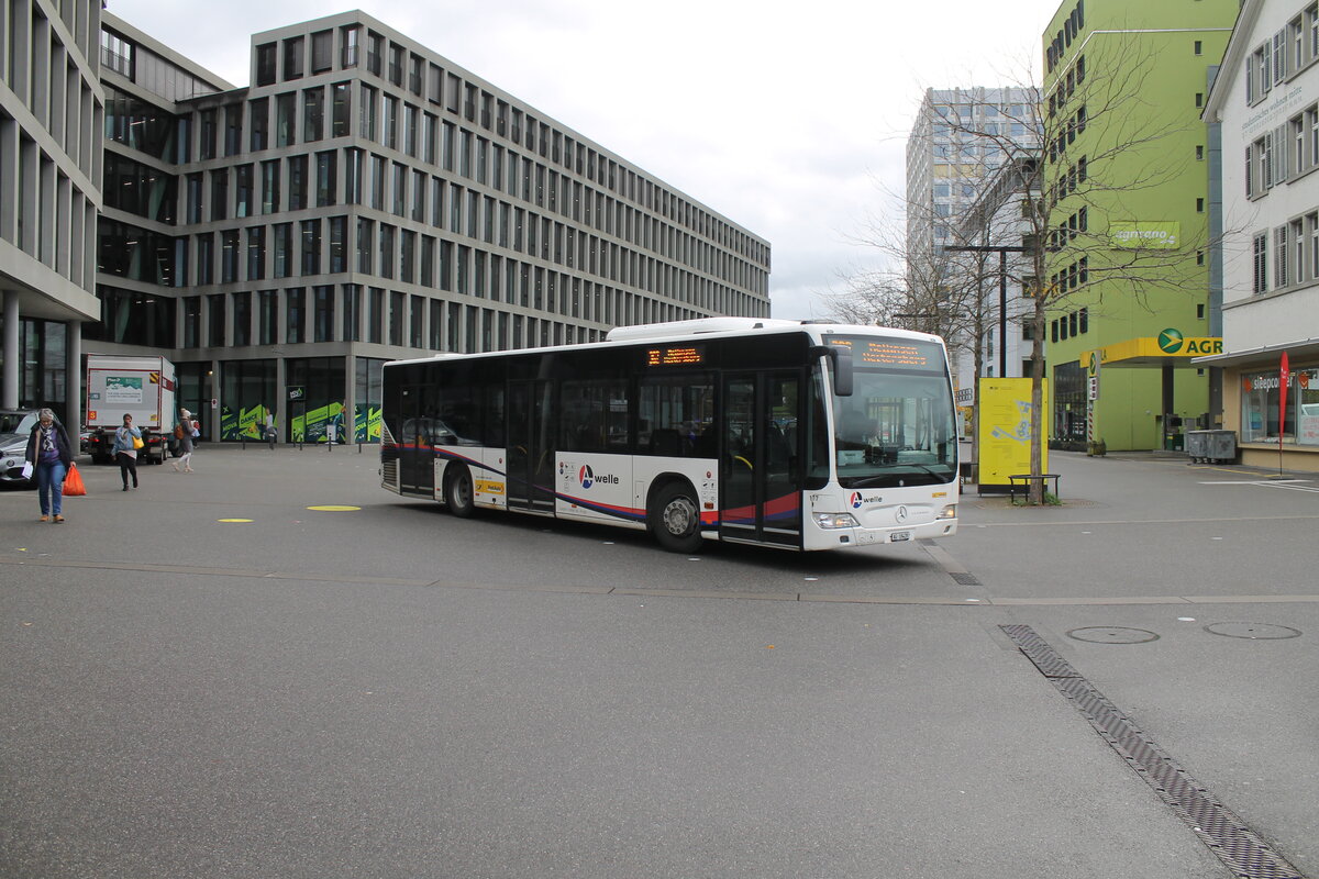 Postauto/PU Vögtlin-Meyer Nr. 117/AG 18428/PAG-ID: 5681 (Mercedes Citaro Facelift O530) am 3.11.2023 beim Bhf. Brugg/Campus