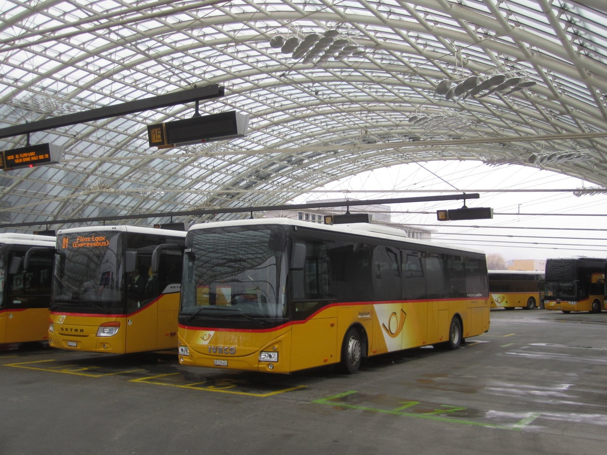 Postauto/Regie Chur GR 170 431 (Iveco Irisbus Crossway 12LE) am 4.2.2020 beim Bhf. Chur
