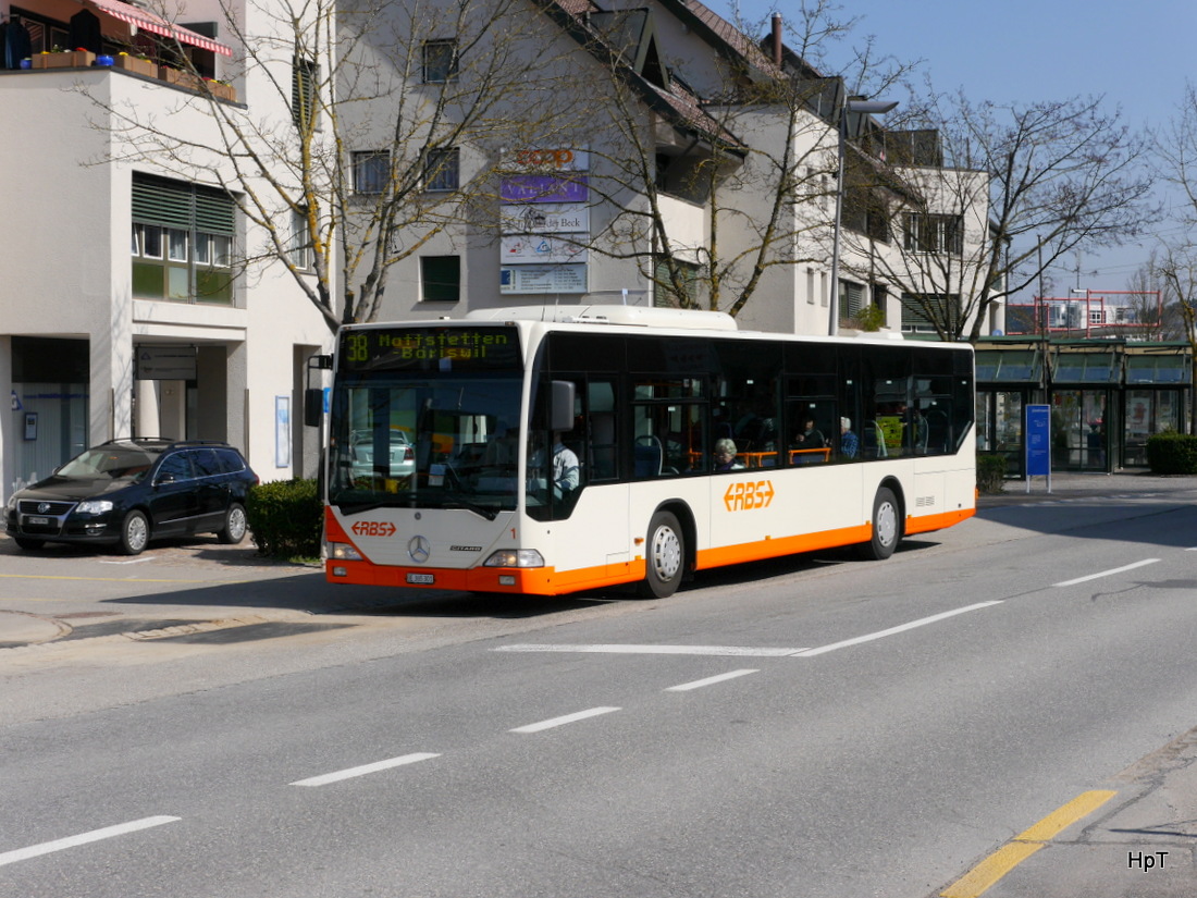 RBS - Mercedes Citaro  Nr.1  BE 365301 unterwegs auf der Linie 38 bei der zufahrt zur RBS Haltestelle Schönbühl am 23.03.2015