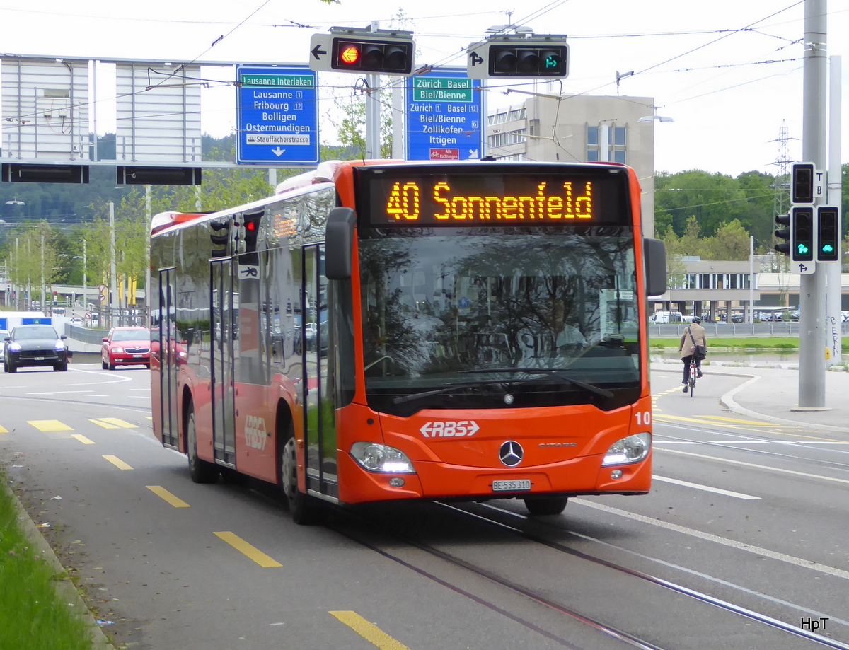 RBS - Mercedes Citaro  Nr.10  BE  535310 unterwegs auf der Linie 40 in der Stadt Bern am 24.05.2016