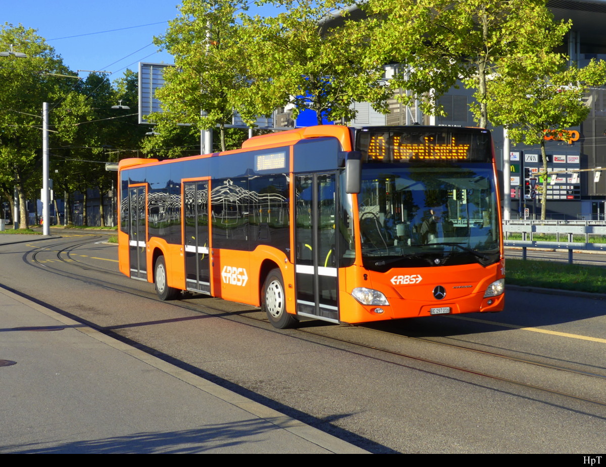 RBS - Mercedes Citaro  Nr.16  BE  297016 unterwegs auf der Linie 40 in der Stadt Bern am 18.09.2022