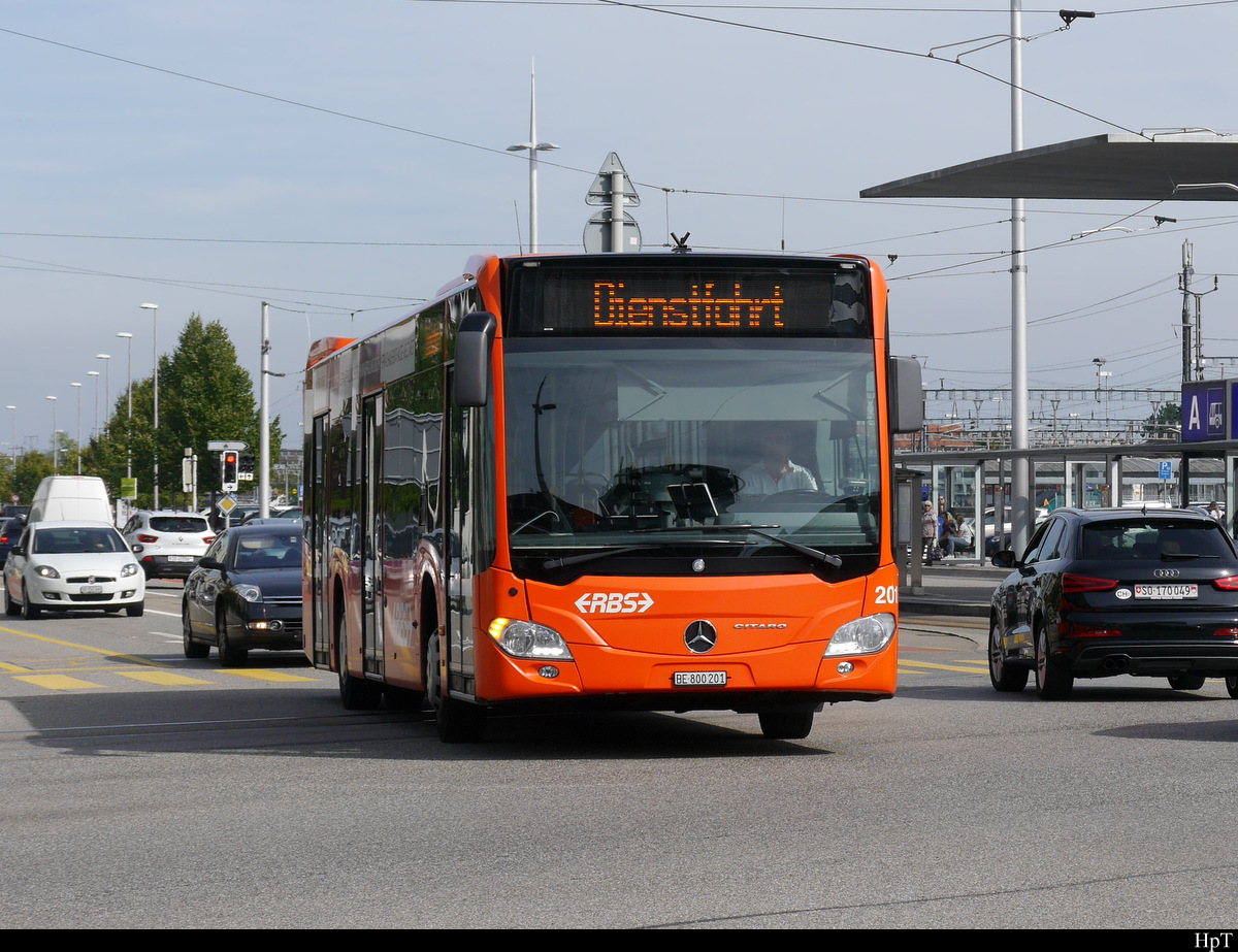 RBS - Mercedes Citaro  Nr.201  BE  800201 unterwegs auf Dienstfahrt in Solothurn am 14.09.2019