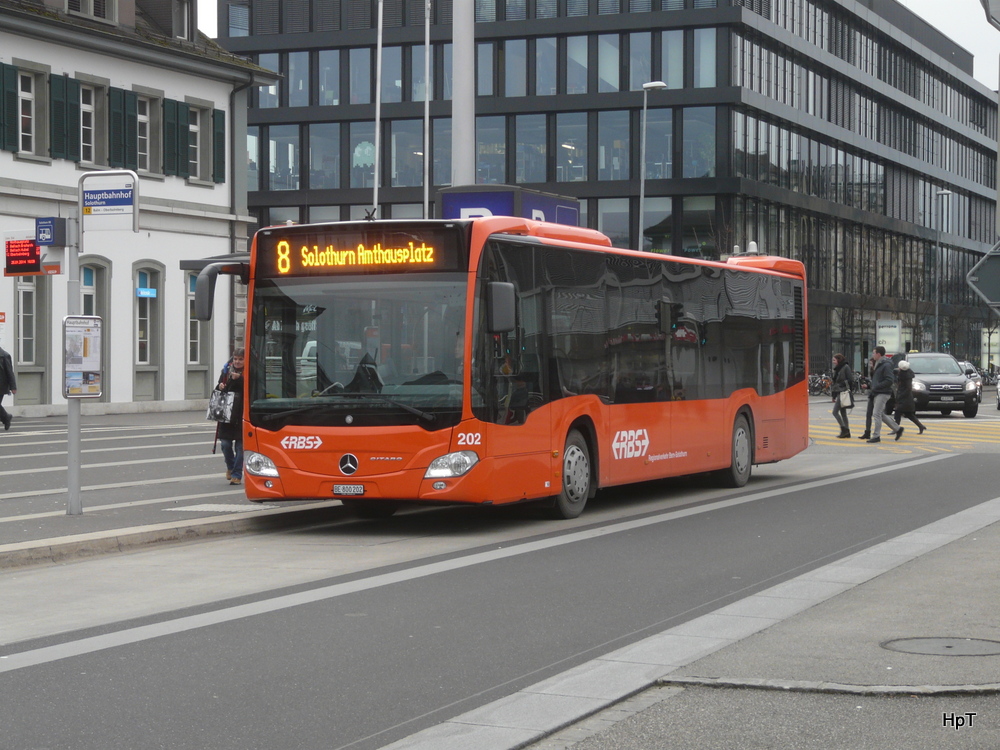 RBS - Mercedes Citaro  Nr.202  BE  800202 unterwegs für die BSU in Solothurn am 25.01.2014