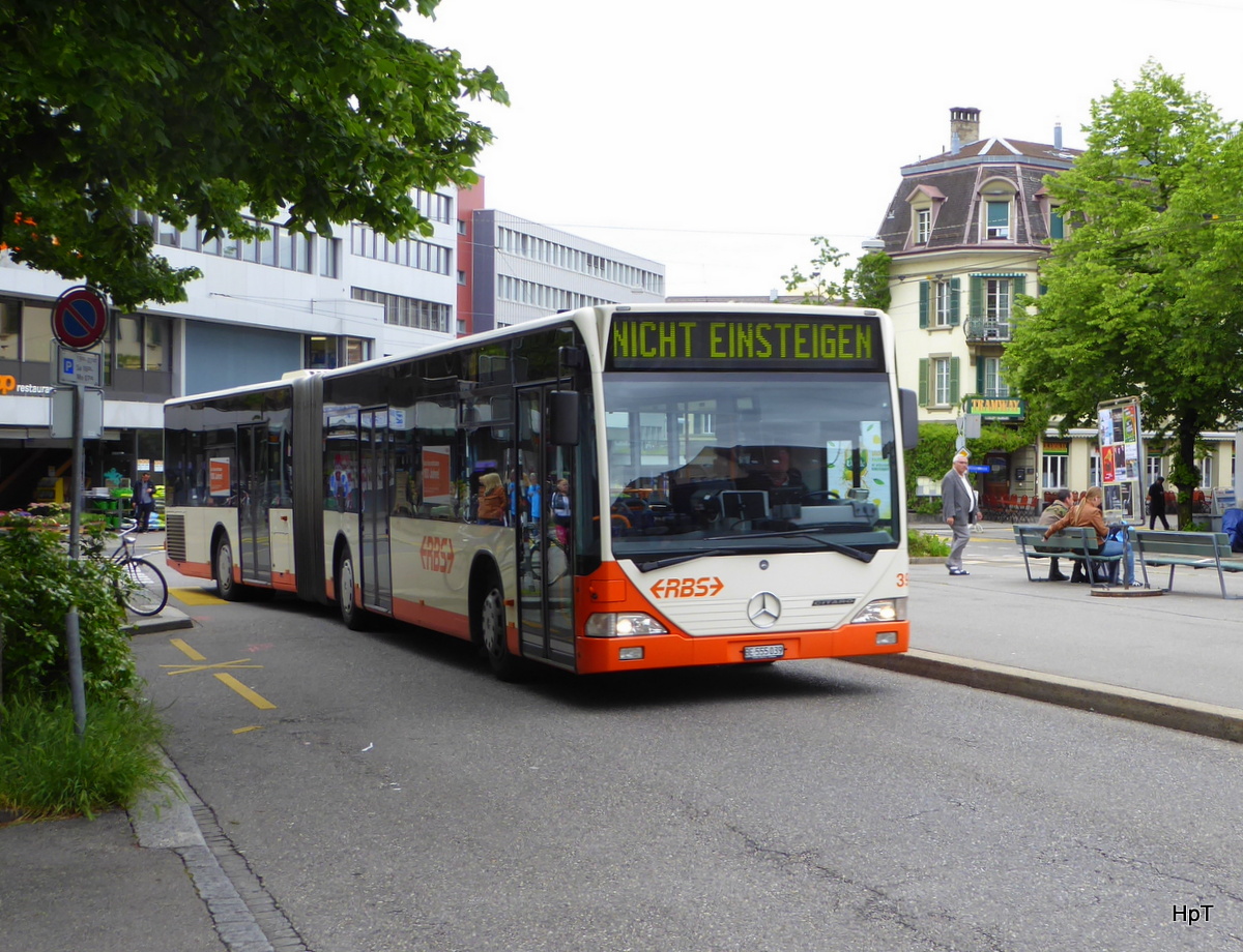 RBS - Mercedes Citaro Nr.39  BE 555039 unterwegs in der Stadt Bern am 24.05.2016