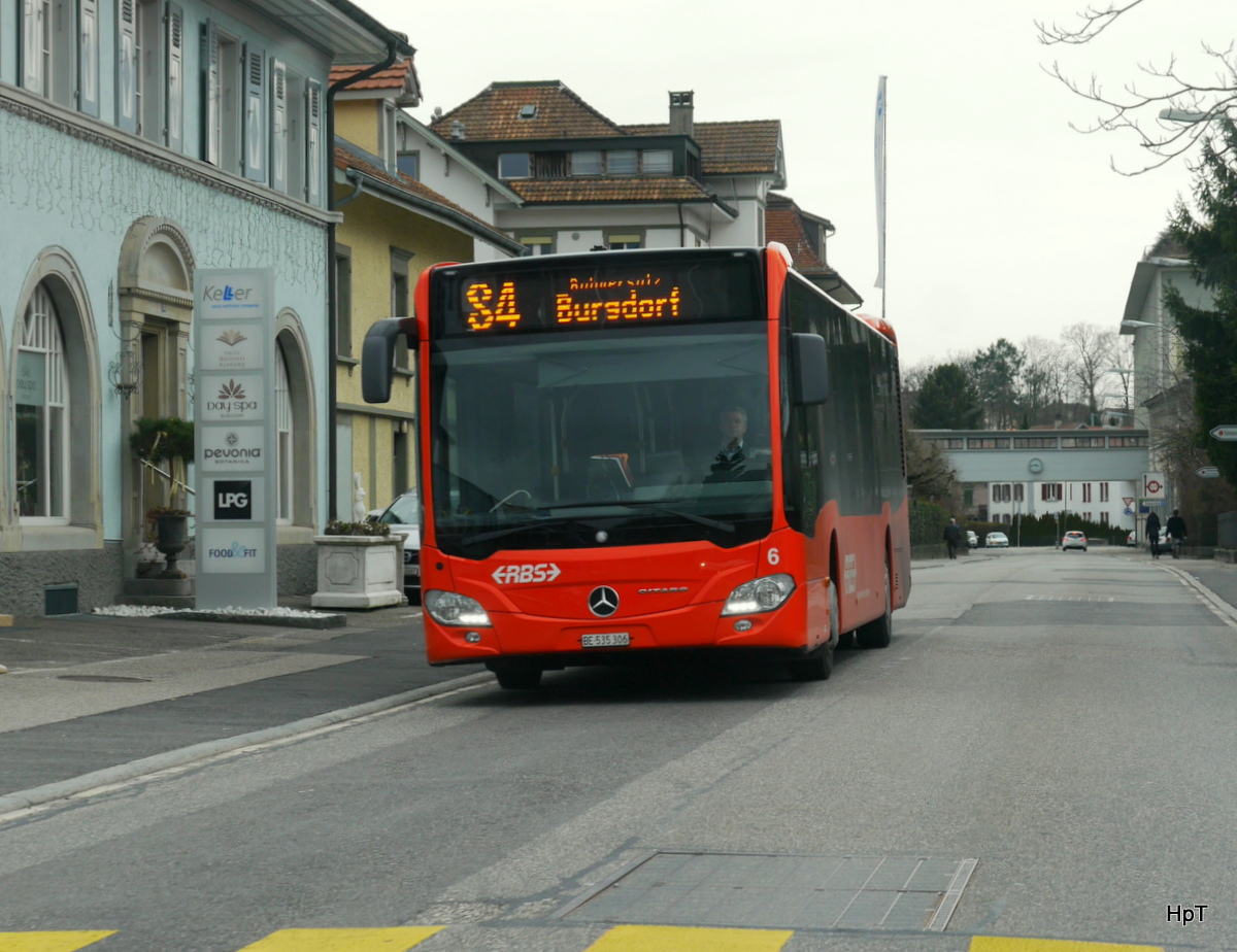 RBS - Mercedes Citaro  Nr.6  BE 535306 unterwegs in Burgdorf für die BLS als Bahnersatz am 03.04.2018