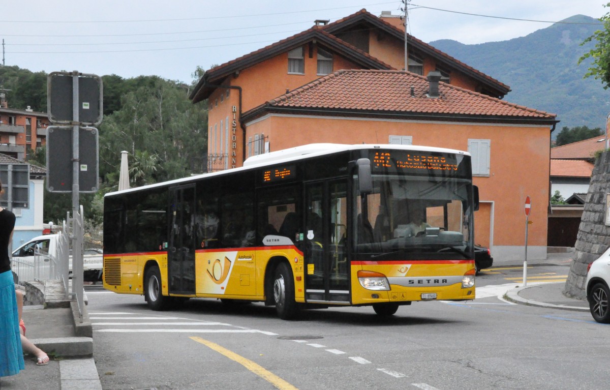 Regie Lugano. Setra S415NF (Nr.539) nach Lugano in Tesserete, Paese. (14.6.2014)