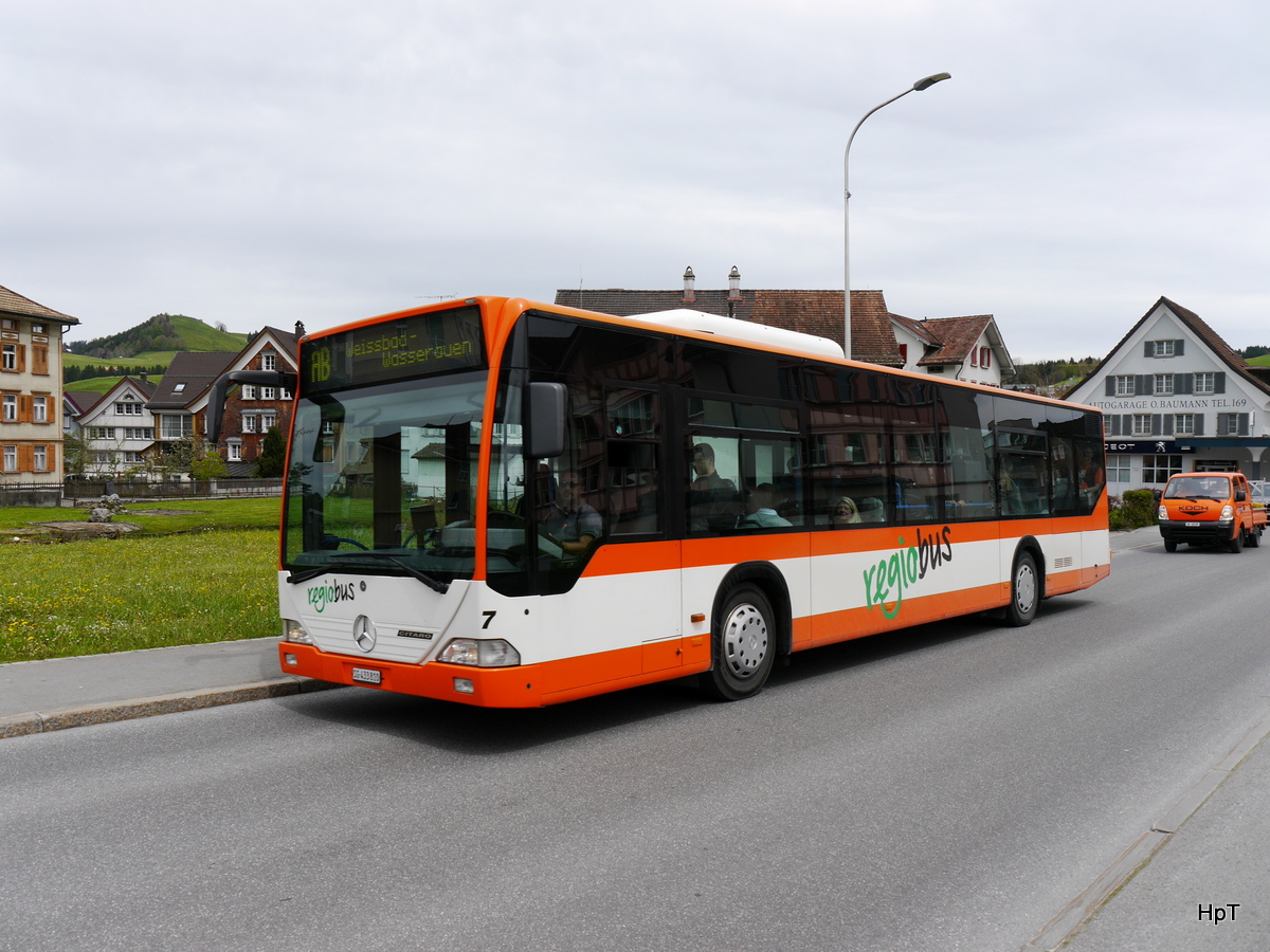regiobus - Mercedes Citaro Nr.7  SG 433810 als Bahnersatz für die Appenzellerbahn unterwegs in Appenzell am 11.05.2017