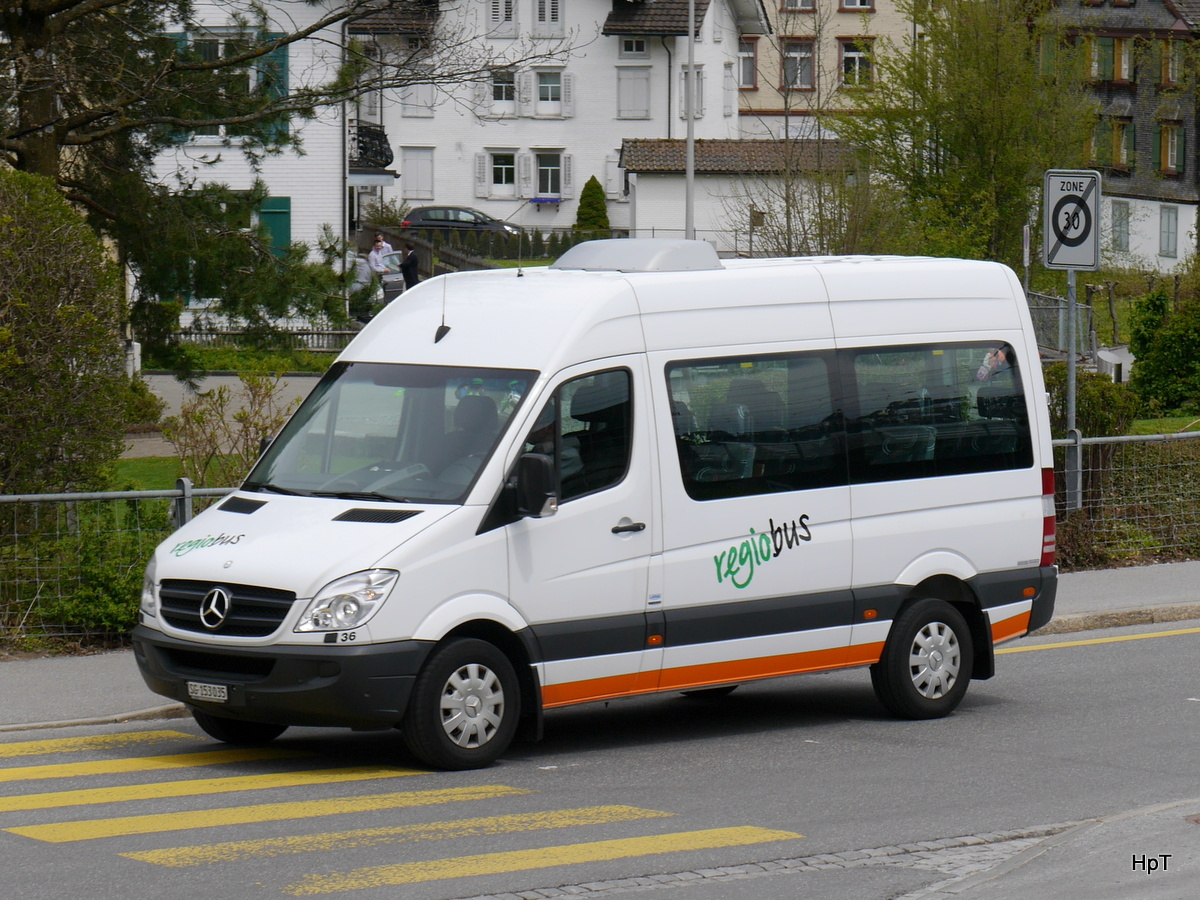 regiobus - Mercedes Srinter  Nr.36  SG 153035 als Bahnersatz für die Appenzellerbahn unterwegs in Appenzell am 11.05.2017