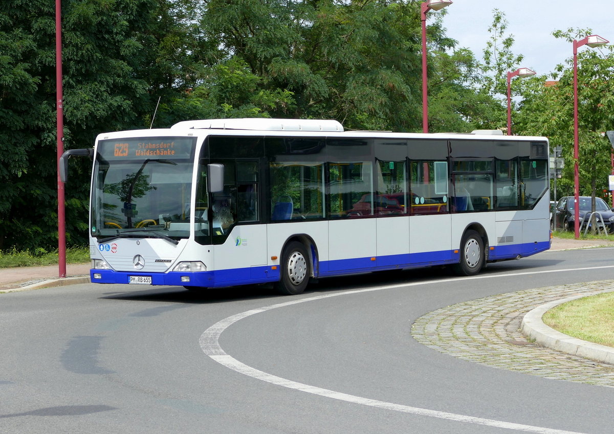 Regiobus Potsdam-Mittelmark (3655) ein MB Citaro auf der Linie 629 in Teltow -Stadt im Aug. 2017