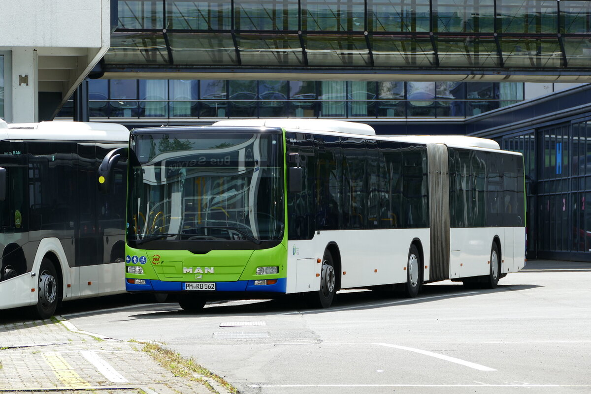 Regiobus Potsdam-Mittelmark mit dem MAN Lion's City Gl_ 'PM-RB 562'. Hier, vrmtl. nach einem Serviceaufenthalt in Berlin-Spandau, im Mai 2021.