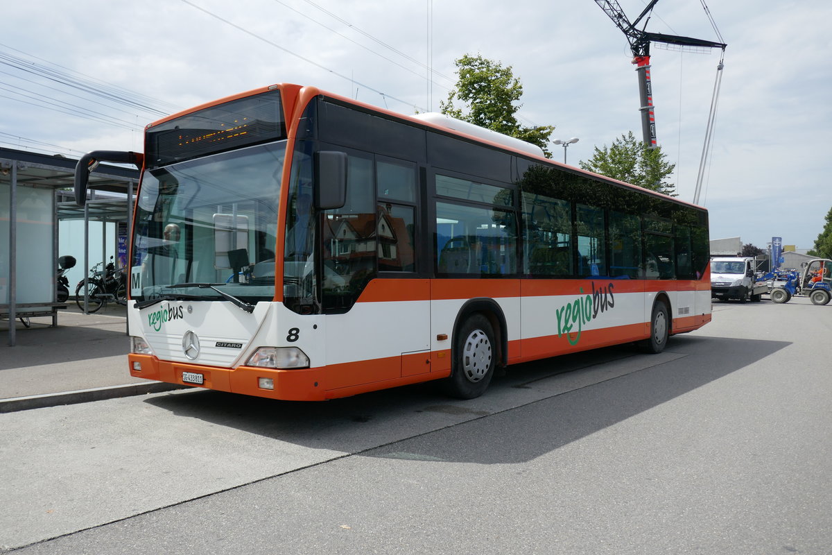 Regiobus Standart Citaro I als Bahnersatz von Frauenfeld, am 31.7.17 beim Bhf Weinfelden.