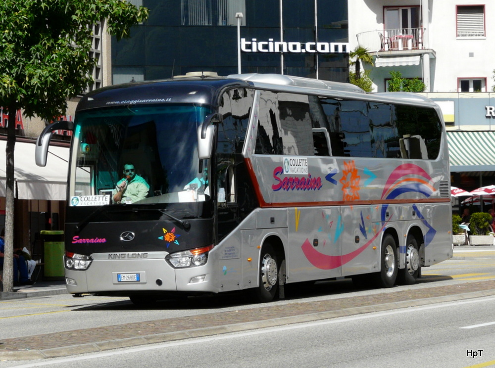 Reisecar King Long unterwegs in Locarno am 18.09.2013