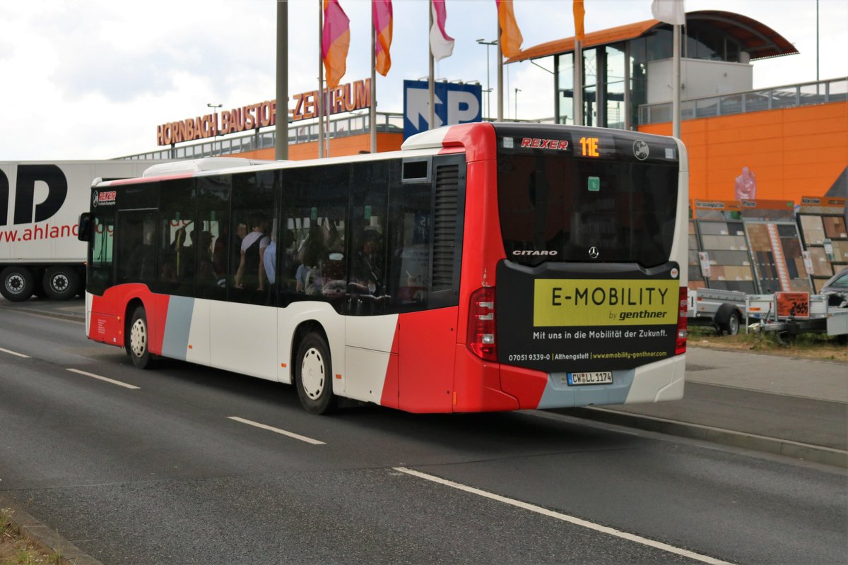 Rexer Mercedes Benz Citaro 2 in Frankfurt am Main auf der Linie 11E als SEV am 01.06.18