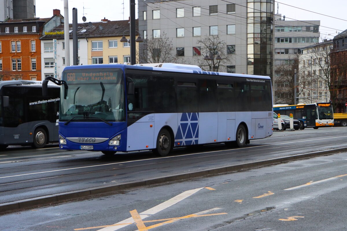 RNN IVECO Crossway am 16.02.26 in Mainz Hauptbahnhof