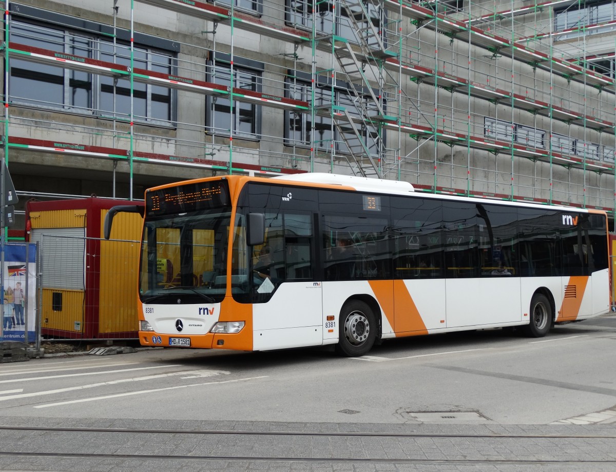 RNV Mercdes Benz Citaro C1 Facelift 8381 am 22.02.15 in Heidelberg