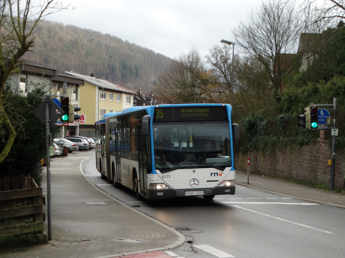 RNV Mercedes Benz Citaro 1 G 8175 am 11.02.16 in Neckargemünd auf der Linie 35