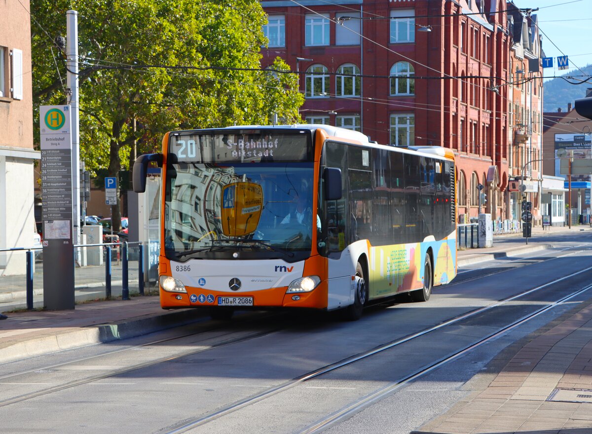 RNV Mercedes Benz Citaro 2 Wagen 8386 am 27.09.26 in Heidelberg