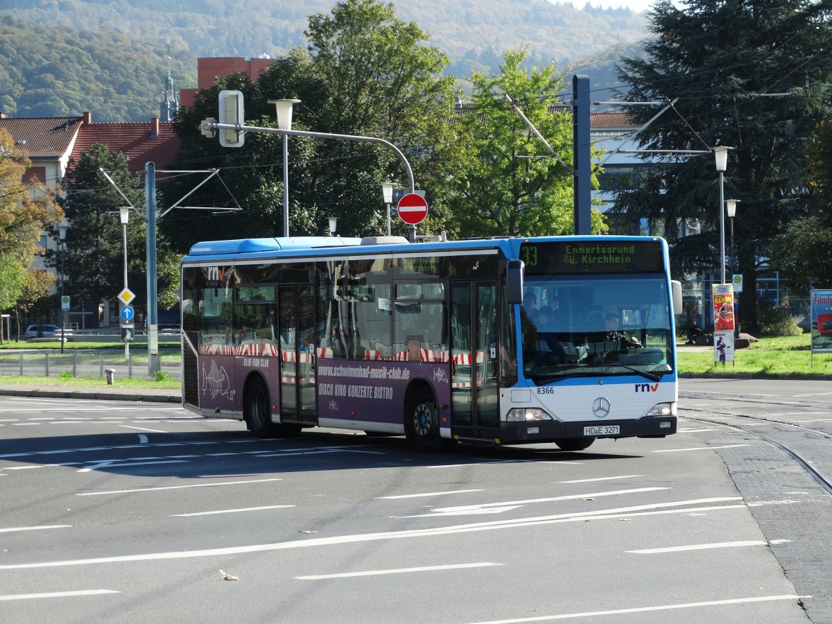 RNV Mercedes Benz Citaro C1 8366 am 24.10.14 in Heidelberg auf der Linie 33 