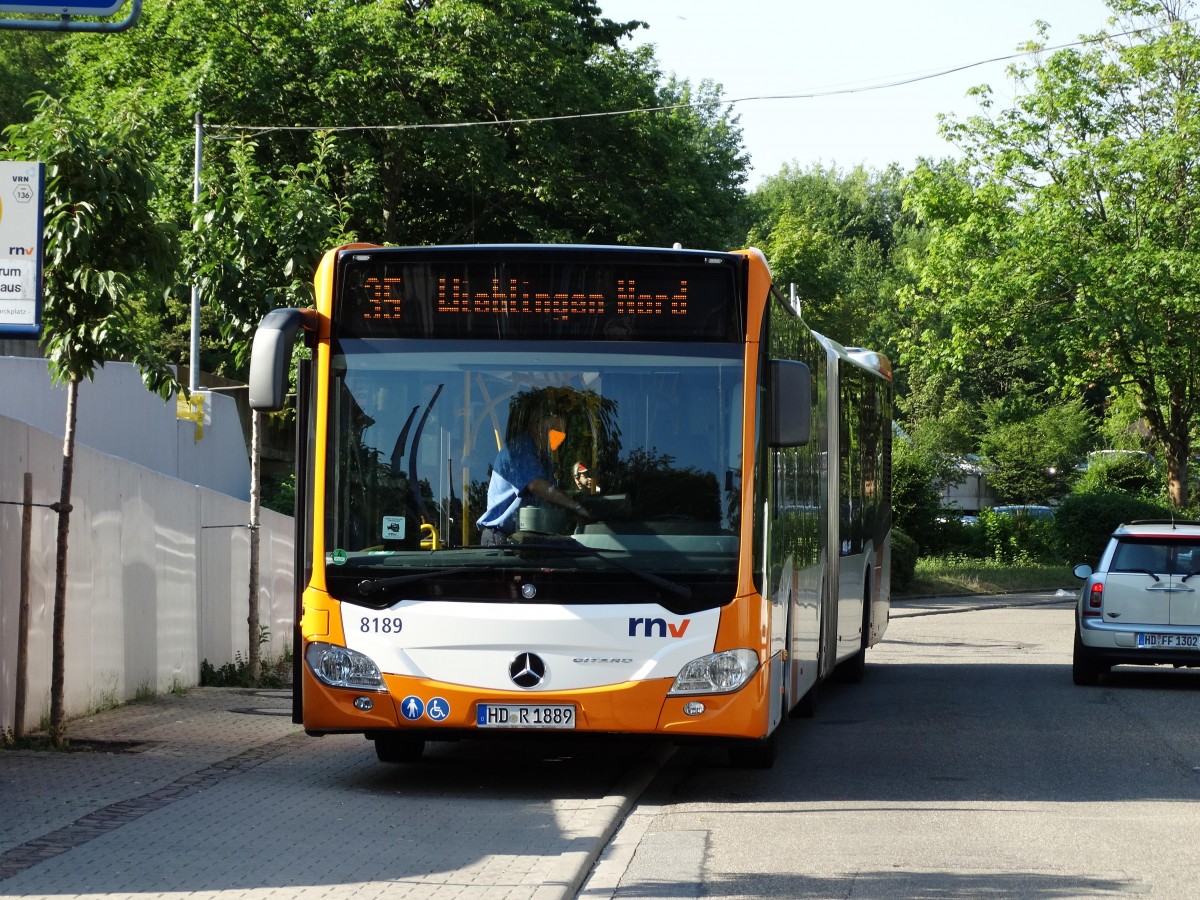 RNV Mercedes Benz Citaro C2 G 8189 am 24.07.15 in Neckargemünd 