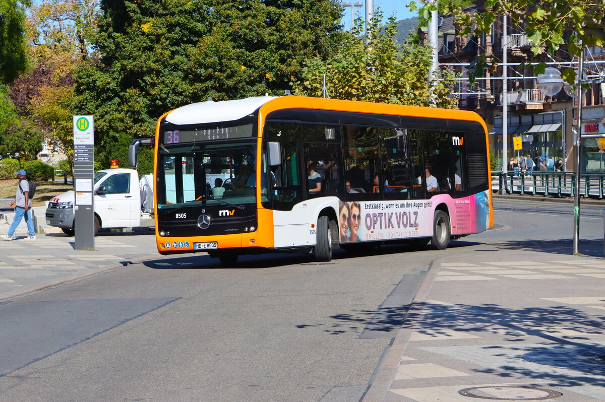 RNV Mercedes Benz eCitaro Wagen 8505 am 27.09.26 in Heidelberg