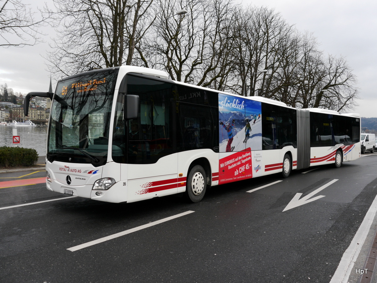 Rottal Auto AG - Mercedes Citaro LU 15727 unterwegs in Luzern am 03.02.2018