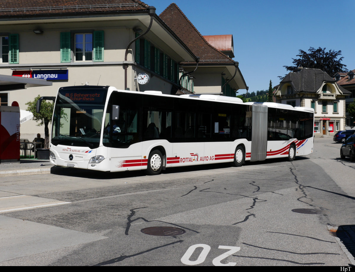 Rottal Auto AG - Mercedes Citaro Nr.50  LU 269263 als Bahnersatz für die BLS in Langnau am 05.07.2020