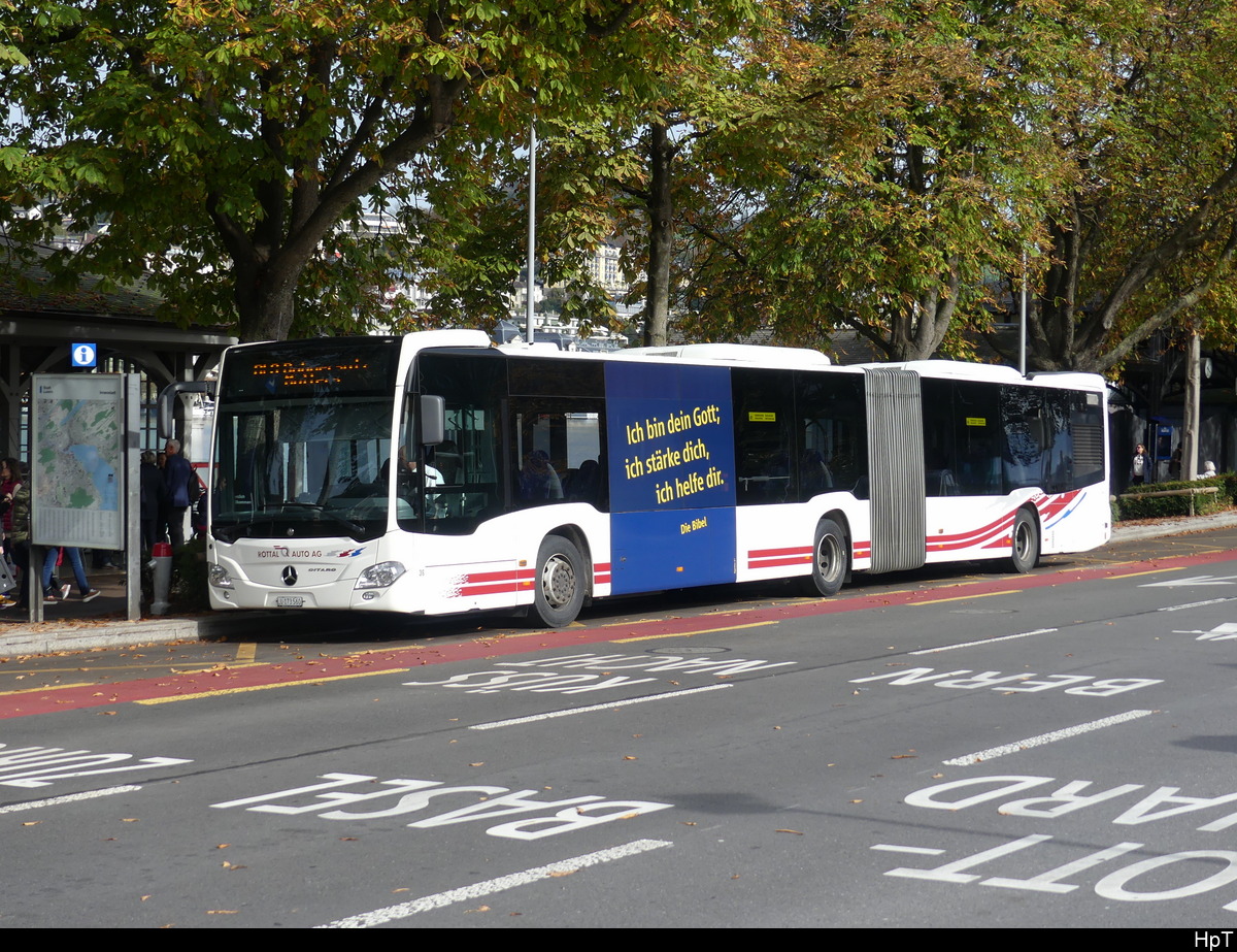 Rottal Auto AG - Mercedes Citaro  Nr.36  LU  173560 als Bahnersatz für die BLS in Luzern am 23.10.2022