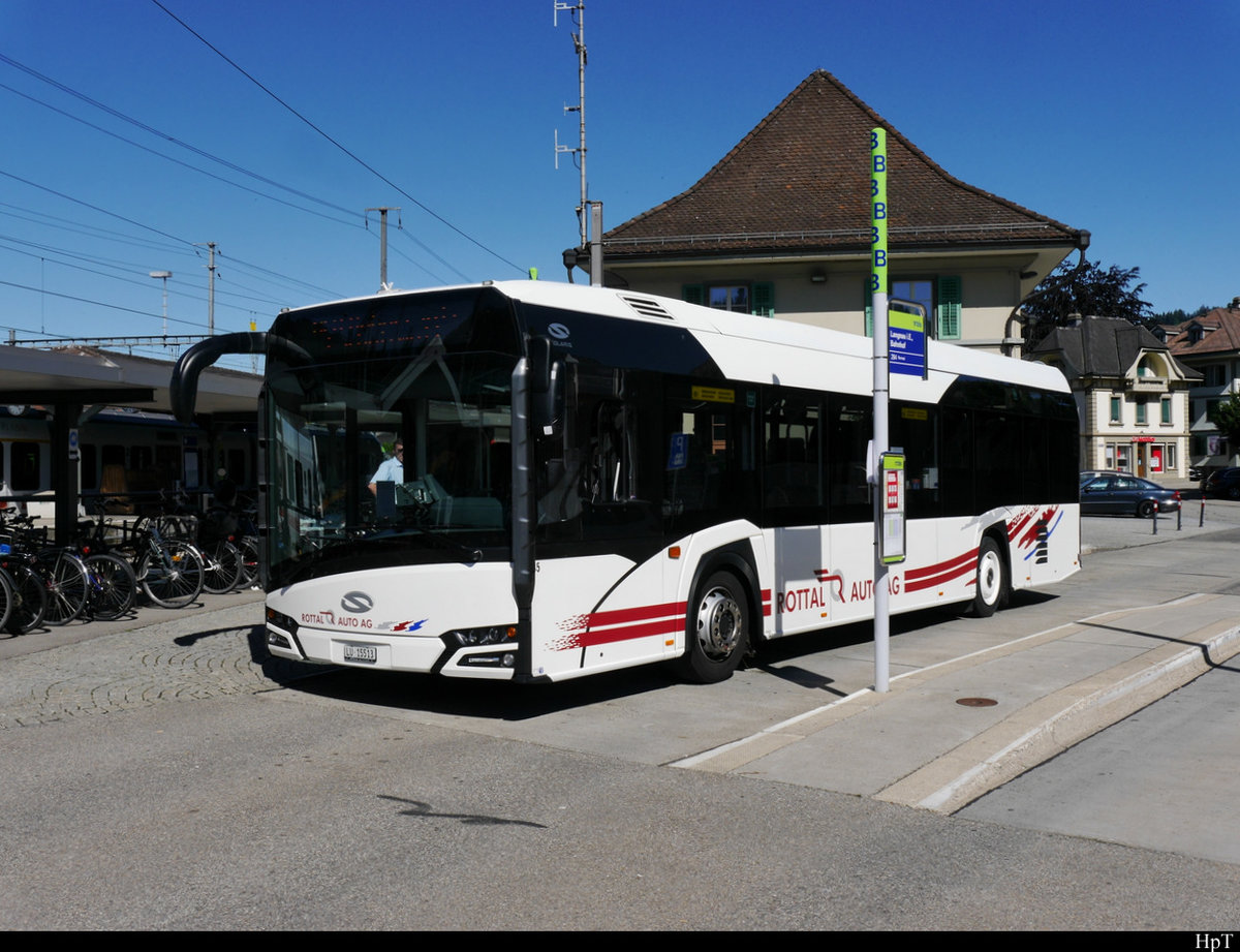 Rottal Auto AG - Solaris Urbino 12 Nr.45 LU 15513 als Bahnersatz für die BLS in Langnau am 05.07.2020