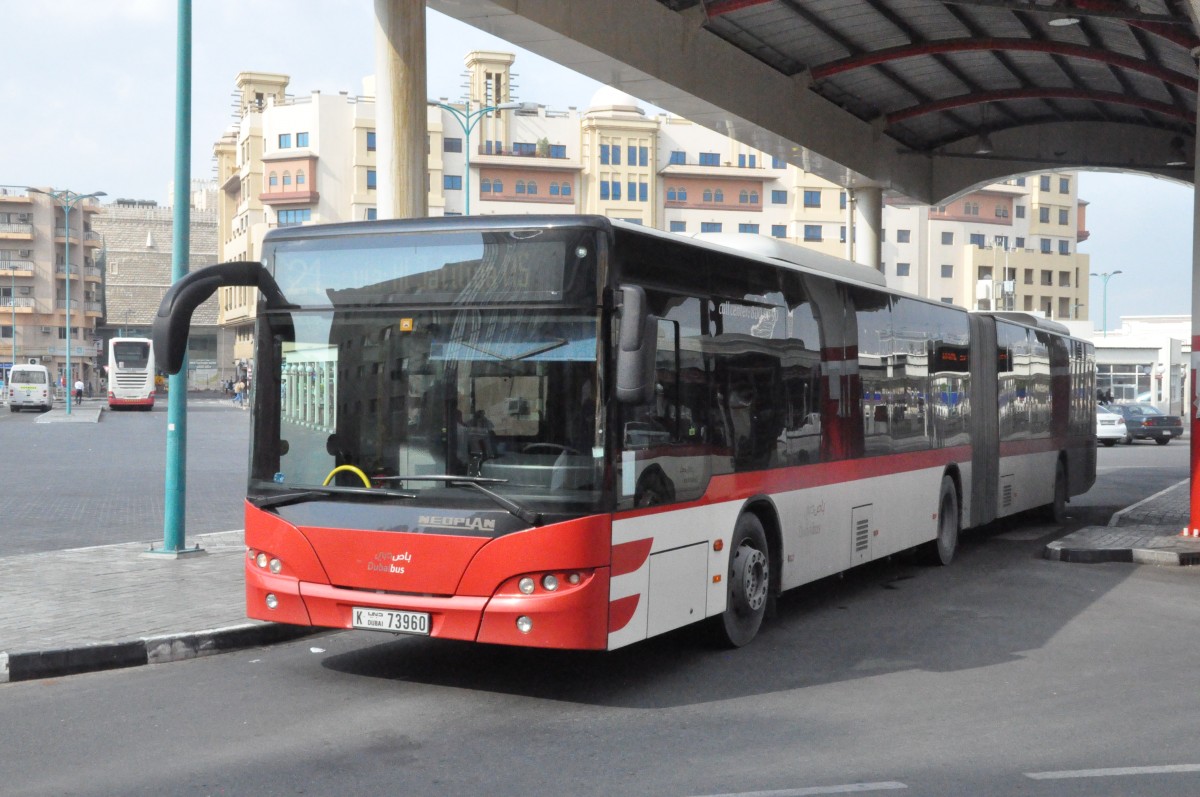 RTA, Dubai. Neoplan N4522 in Al Ghubaiba Bus Station. (23.11.2013)