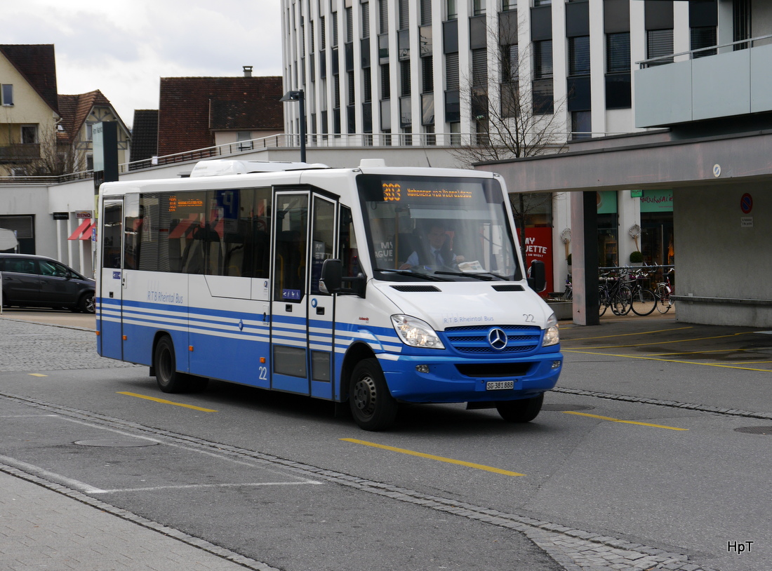 RTB - Mercedes Kleinbus Nr.22  SG 381888 in Heerbrugg am 27.03.2015