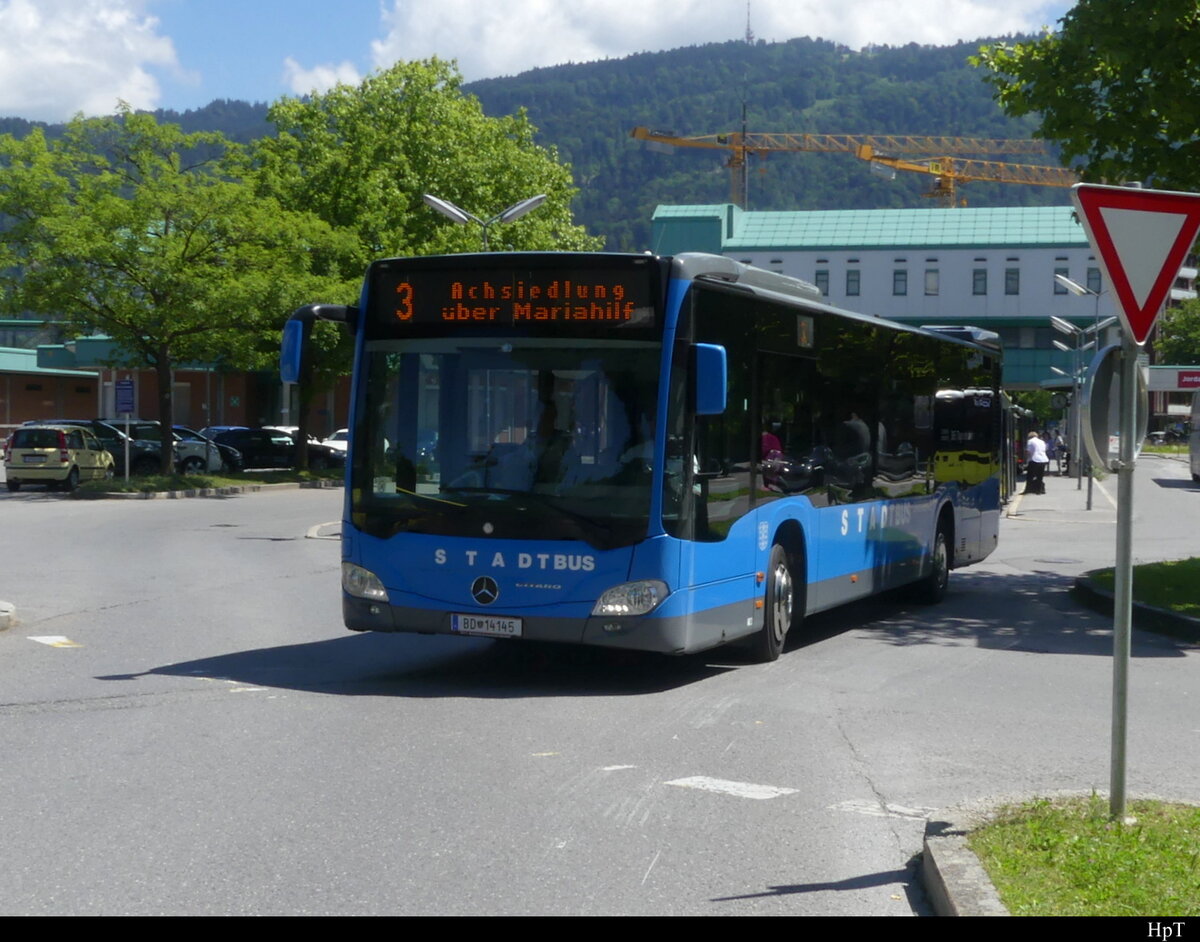 S T A DTBUS - Mercedes Citaro BD 14145 unterwegs in Bregenz am 08.07.2022