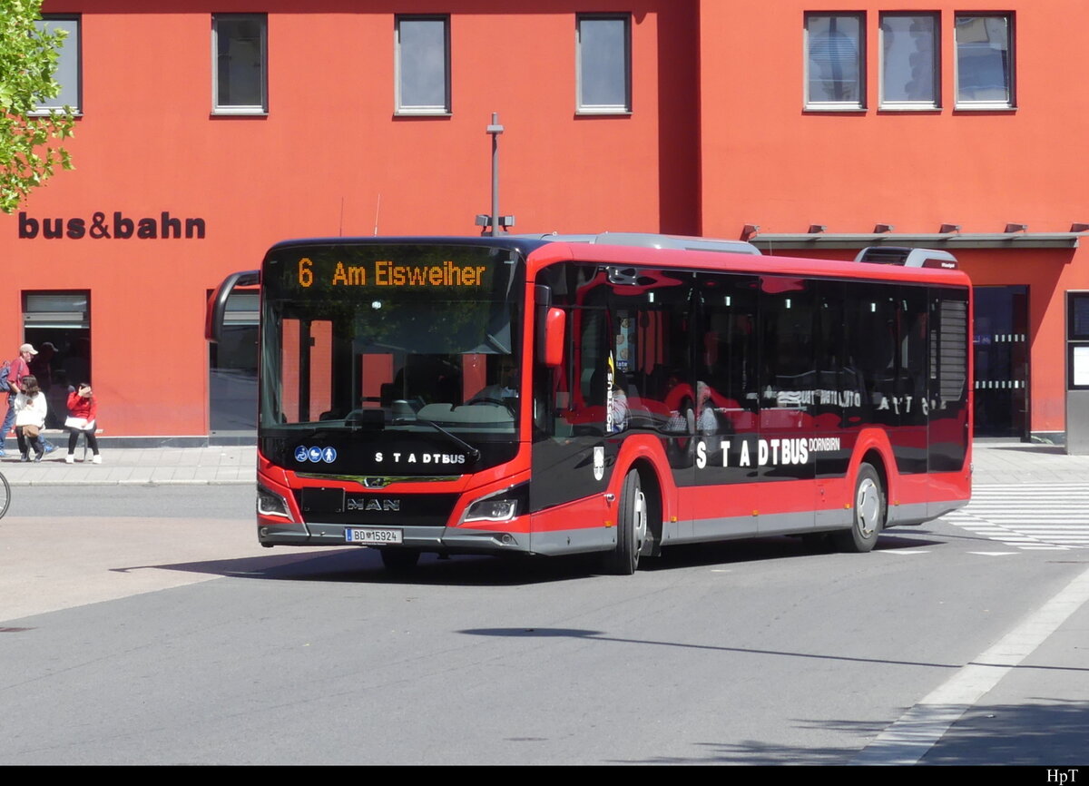 S T A DTBUS Dornbirn - MAN Lion`s City Hybrid BD 15924 unterwegs in Dornbirn am 08.07.2022