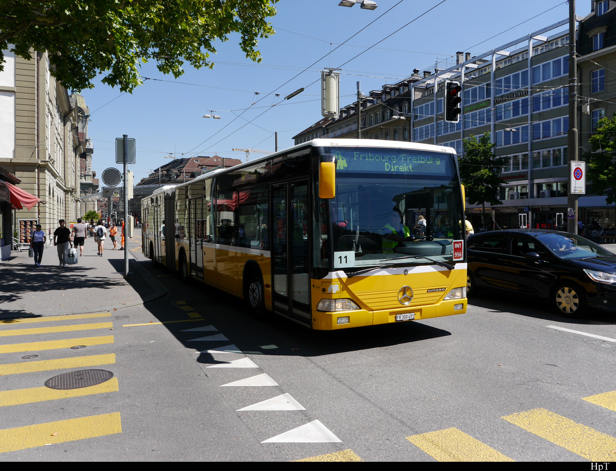 SBB Bahnersatz - Bern nach Freiburg mit dem Mercedes Citaro von Interbus FR 300491 unterwegs in Bern am 08.08.2020