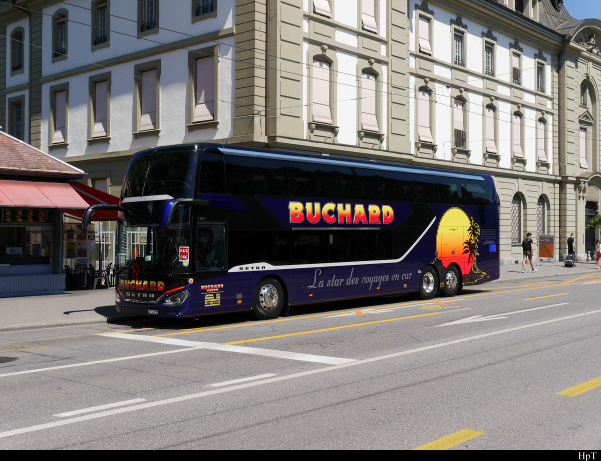 SBB Bahnersatz - Bern nach Freiburg mit dem Setra S 531 DT  VS  230801 von Buchard unterwegs in Bern am 08.08.2020