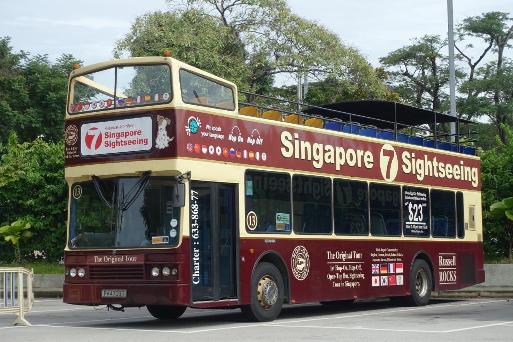 Scania Doppeldecker  Singapore Sightseeing , Januar 2017