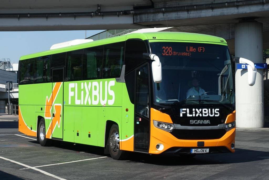 Scania Interlink  Flixbus - Busworld International , Frankfurt Flughafen 30.06.2018
