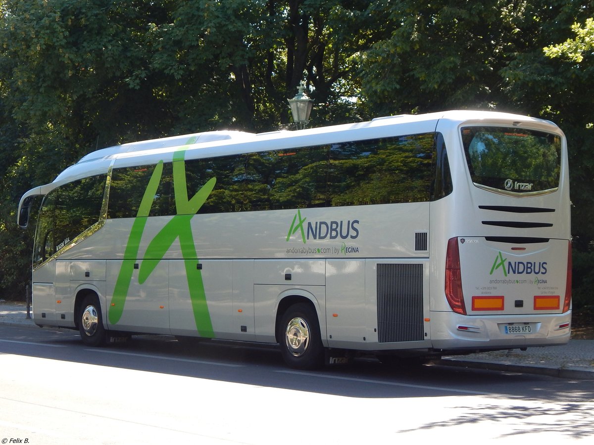 Scania Irizar von Andbus aus Andorra in Berlin am 06.08.2018 
