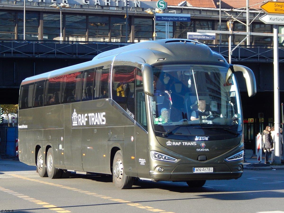 Scania Irizar von Raf Trans aus Polen in Berlin am 31.10.2018