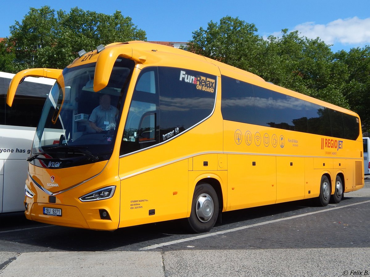 Scania Irizar von Student Agency aus Tschechien in Berlin am 11.06.2016