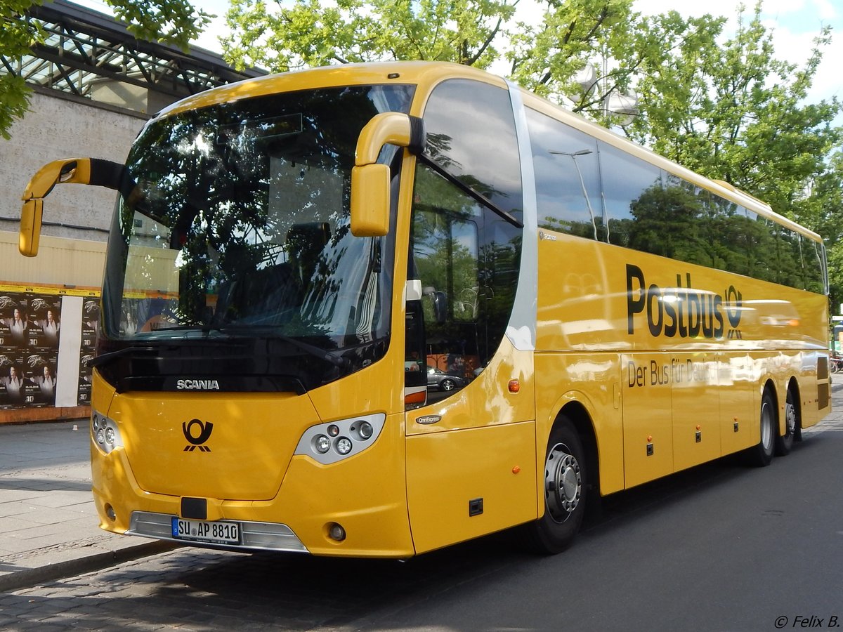 Scania OmniExpress von Postbus/Wilms aus Deutschland in Berlin am 09.06.2016