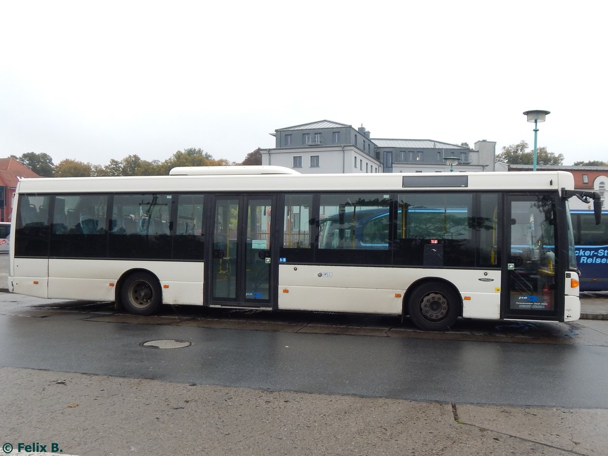 Scania OmniLink der PVM Waren in Neubrandenburg am 21.10.2016